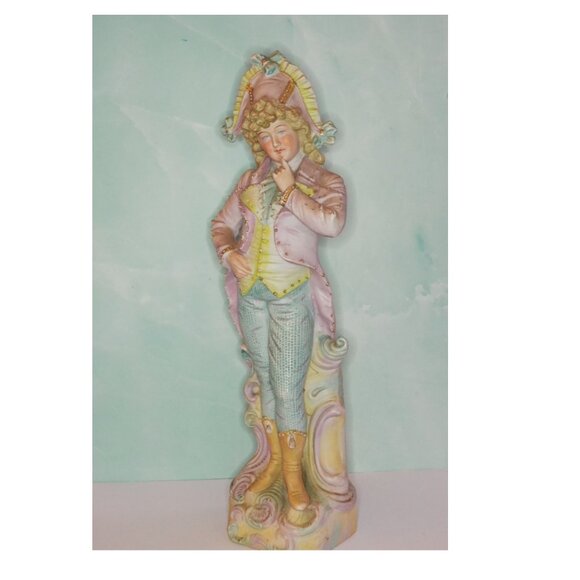 Vintage Porcelain Figure Of Neoclassical Man Dressed in Attire Of The Time - Picture 6 of 12